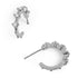 Jeweled Hoop Stud Earrings - Clear/Silver